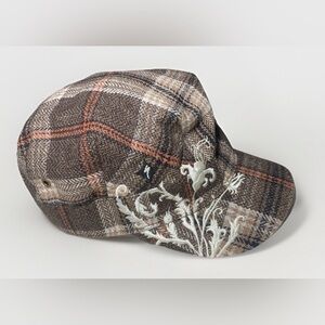 Specialized Plaid Brown and Cream Men's Hat